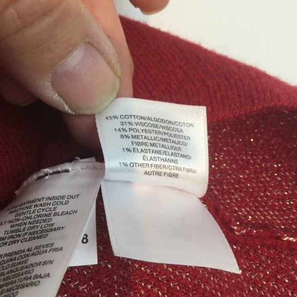 Anne Klein Red Sweater Large - Picture 6 of 6